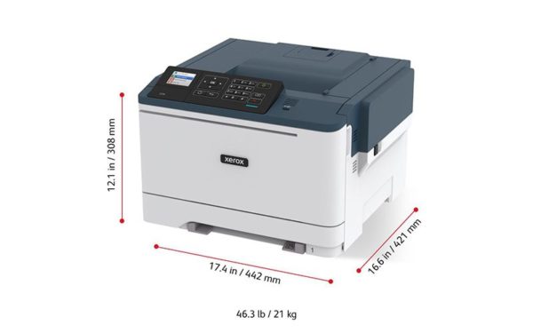 Xerox® C310 kleurenprinter afmetingen